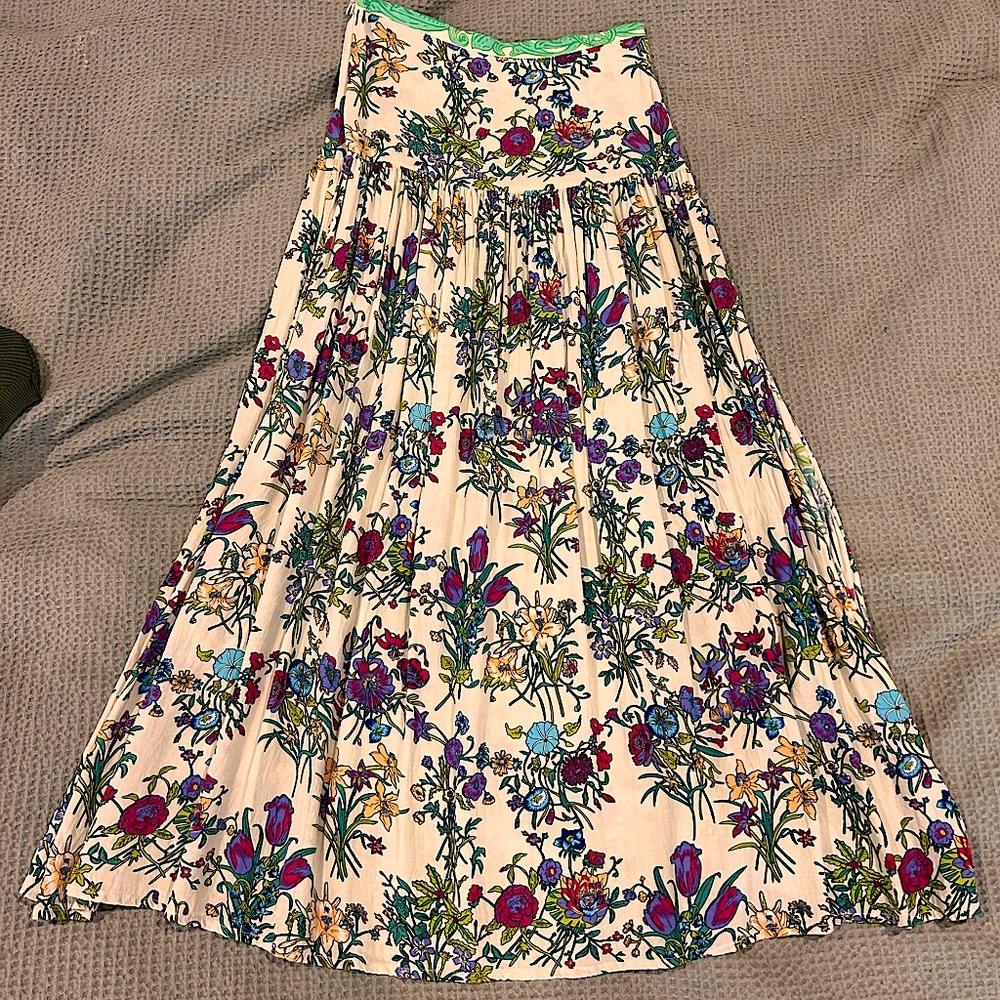 Spell floral maxi skirt